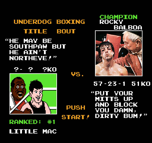 Rocky, Little Mac, Rocky vs Little Mac, Punch Out